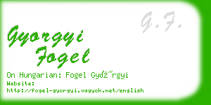 gyorgyi fogel business card